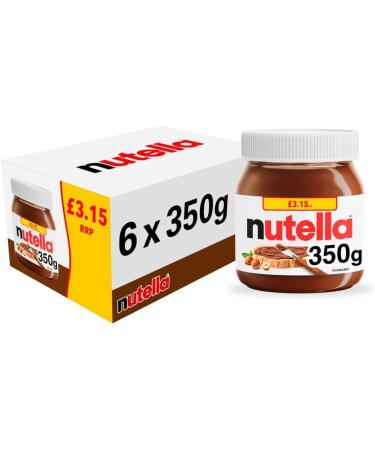 Nutella Hazelnut Cocoa Chocolate Spread Jars (6 x 350g PMP Jars) 6 x 350g Jars - Buy Online on GoSupps.com