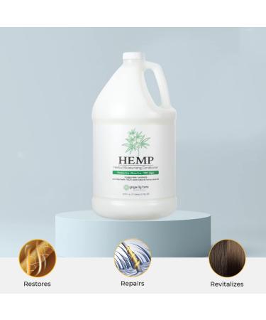 HEMP Herbal Moisturizing Conditioner - Ginger Lily Farms Botanicals | Vegan Cruelty-Free 100% Pure Hemp Seed Oil 1 Gallon Refill (128 Fl Oz - Buy Online on GoSupps.com