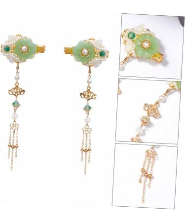 Beaupretty 3 Pairs Tassel Hair Clip Japanese Hanfu Hair Accessories Jade Chinese Hair Accessories for Women Chinese Hair Tassel Wedding Hair Clip Hair Clips Pearl Flower Jade The Flowers Miss - Buy Online on GoSupps.com
