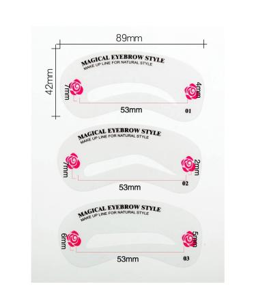 Sioppkik Eyebrow Stencil Set - 24 Reusable DIY Makeup Tools for Perfect Eyebrows | International Shipping Available - Buy Online on GoSupps.com