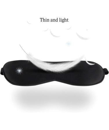 Silk Sleep Mask: Lightweight, Breathable & 100% Opaque Blindfold - Adjustable Strap for Women, Men & Children - Black - Buy Online on GoSupps.com