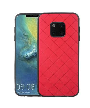 ELISORLI Compatible with Huawei Mate 20 Pro Case Rugged Thin Slim Cell Accessories Anti-Slip Fit Rubber TPU Mobile Phone Protection Silicone Cover for Hawaii Mate20Pro Mate20 20Pro Women Men Red