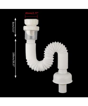 Professional Expandable Flexible PTrap Flexible Waste Kitchen Sink Garbage Disposal & Shampoo Bowls Plastic Flexible Waste Replaceable Drain Down Hose - Buy Online on GoSupps.com