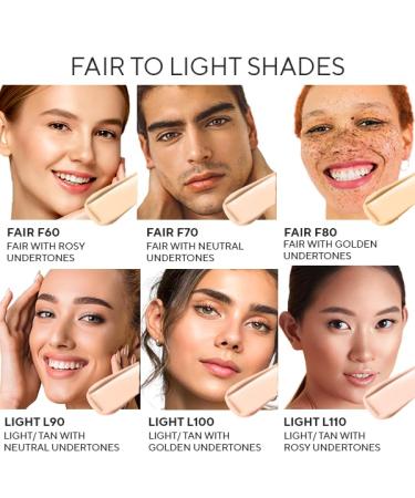 Mirabella Invincible HD Liquid Foundation - Anti-Aging Full Coverage Makeup for All Skin Types | Moisturizing & Lightweight (Fair F70) - Shop Internationally - Buy Online on GoSupps.com