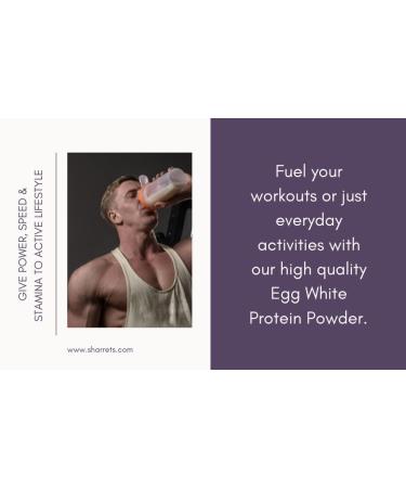 SHARRETS Egg White Protein Powder - Unflavored 7 Oz | Non-GMO Gluten-Free Dietary Supplement for Muscle Building - Buy Online on GoSupps.com