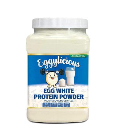 Eggylicious Egg White (Albumin) Powder Dried Natural Protein Powder Made from Fresh Eggs Pasteurized Non-GMO No Additives Used for Baking Icing 1lbs(16oz)