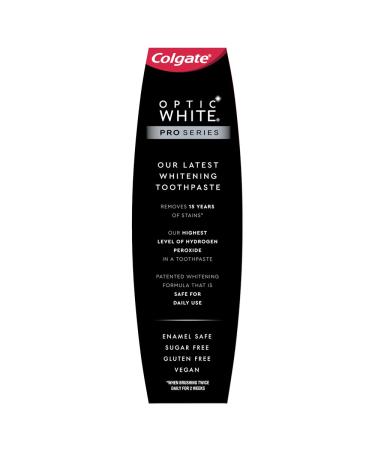 Colgate Optic White Pro Series Whitening Toothpaste with 5% Hydrogen Peroxide - Stain Prevention - 3 oz Tube - Buy Online on GoSupps.com