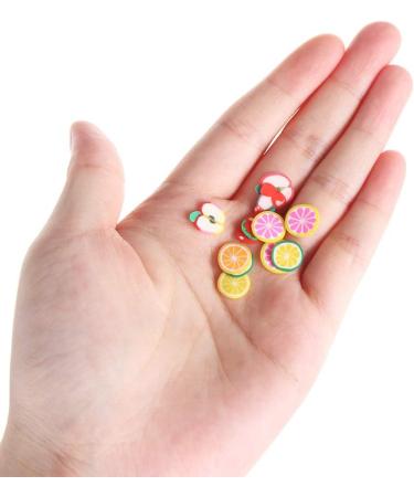 Mini Fimo Fruit Slices Box Set 3D Nails Art Decorations Polymer Clay Craft Accessories Lemon Watermelon Avocado Strawberry Orange Apple Kiwi 200 Pieces - Buy Online on GoSupps.com