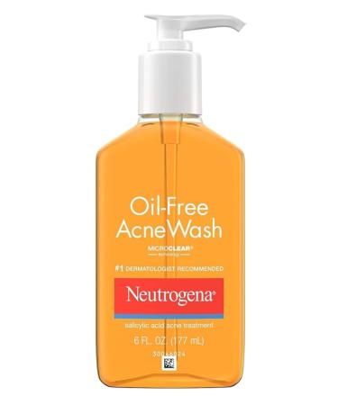 Neutrogena Acne Wash Oil-Free 6 Ounce Pump (Pack of 6) - Buy Online on GoSupps.com