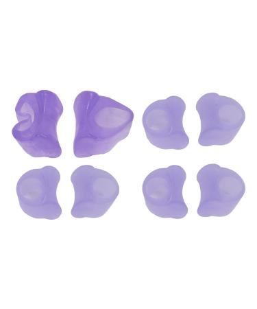 Silicone Gel Toe Separators - 4 Pairs for Bunions & Overlapping Toes - Purple - Buy Online on GoSupps.com
