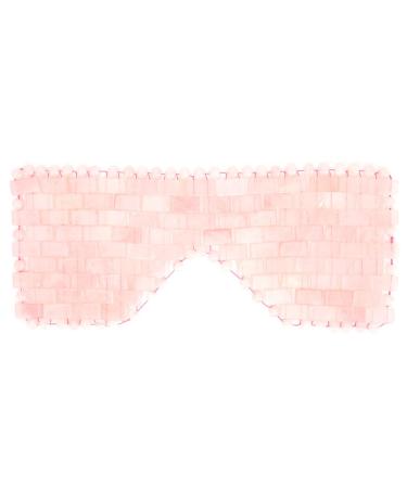Jade Stone Eye Mask for Relaxation and AntiAging | Cooling Eye Mask for Soothing Eyes | Jade Eye Mask for Facial Massage (Rose Quartz)
