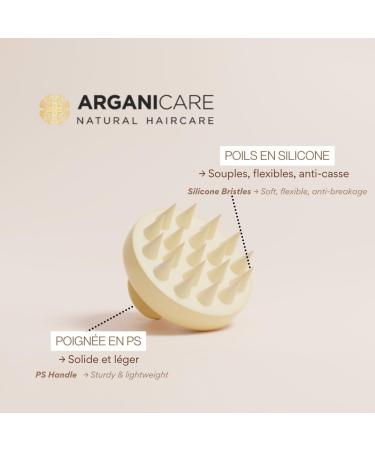 Arganicare | Brosse Shampooing en Silicone | Massage du Cuir Chevelu | Exfoliation Douce | Aide au Nettoyage | Sous la Douche - Buy Online on GoSupps.com