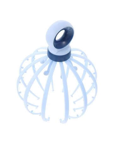 Tovinanna Head massage clerk Oktopus scalp massager Headklaw Headgear massager Stress Massage cleaver cleaver hand massager Head maintenance Tools 21x15x15cm Blue