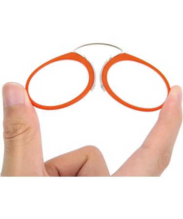 Kokobin Unisex Reading Glasses - Compact Visual Aid Mini Nose Clip Slide-Resistant Always Handy - Orange +1.5 - Buy Online on GoSupps.com
