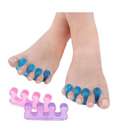 Soft Silicone Toe Splitters 2 Flexible Toe Splitters for Pedicure Correction feet Care Bunion Corrector