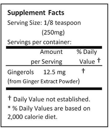 NuSci Ginger Root Extract 250g (8.8 oz) Powder Standardized 5% Gingerols Support Digestive System - Buy Online on GoSupps.com