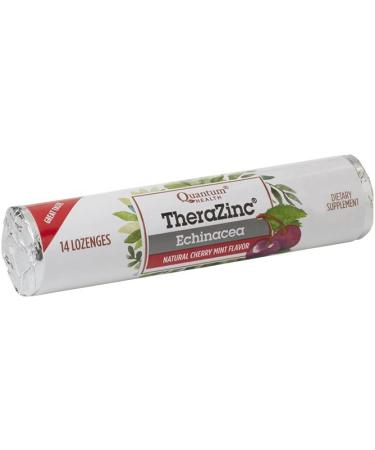 Quantum Health TheraZinc Echinacea Lozenges - Cherry Mint, 14 Count (Pack of 12) - Zinc Gluconate Immune Support - Buy Online on GoSupps.com