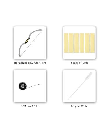 ATOMUS Eyebrow Tattoo Bow Mapper Set - Microblading Metal Brow Drawing Ruler Marker Tool Kit (Silver) - Buy Online on GoSupps.com