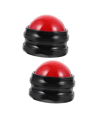Healeved 2 STK Massage ball deep tissue fasciitis hand massage ball even rollator deep fabric ball base yoga supply rolling pearl massage device multifunction fitness synthetic resin