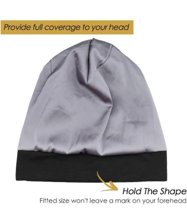 Adjustable Satin Lined Sleep Cap for Curly Hair | Extra Large Women's One Size | Black Comfortable & Stylish Nighttime Hair Care - Buy Online on GoSupps.com