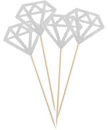 Vaguelly 150 Pcs Gold Diamond Topper Fruitcakes Wedding D cor Cake Diamonds Wedding Diamond Glitter Diamond Home Ornament Fruit Cake Glitter Wedding Cupcake Picks Commemorate Toothpick - Buy Online on GoSupps.com