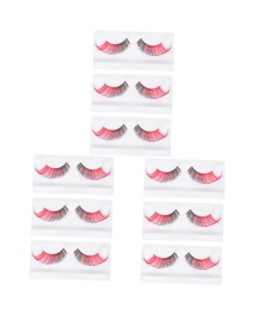 ABOOFAN 9 Pairs Halloween False Eyelashes Halloween Strip Lashes Pesta as Postizas Naturales Performance Eyelashes Exaggerated Eye Lashes Vivid Eyelashes Imported Fiber 3d Set Super Long