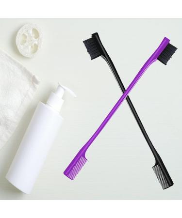 Lmyzcbzl Hair Edge Brush 2 Pcs - Double Sided Control Hair Brushes - Dual Ended Comb Brush for Edge Control Hairstyling - Buy Online on GoSupps.com