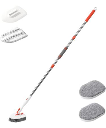 Triangular Bathroom Scrubbers Multifunctional Brush Tile Scrubbers Tub Scrubbers Long Cleanings Brush For Floor Wall Bathtub - Buy Online on GoSupps.com
