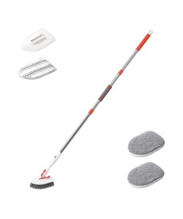 Triangular Bathroom Scrubbers Multifunctional Brush Tile Scrubbers Tub Scrubbers Long Cleanings Brush For Floor Wall Bathtub