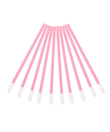 100pcs Eyelash Beauty Tools Makeup Brush Cosmetics Brush Concealer Blending Brush Lip Wands Makeup Beauty Tools Lipstick Brush Lip Balm Brush Nylon Wool Portable Lip Mask Pink