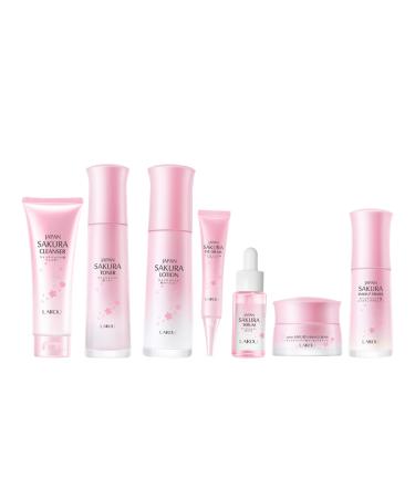 Face Care Set for Women and Girls - Complete Skincare Gift Set for Radiant and Nourished Skin - Suitable for All Skin Types Cherry blossom red