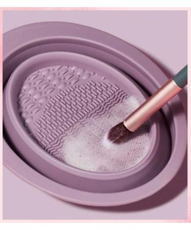 Makeup Brush Cleaning Pad Silicone Portable & Foldable Lilac - Buy Online on GoSupps.com