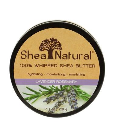 Shea Natural Whipped Shea Butter, Lavender Rosemary, 6.3 Ounce