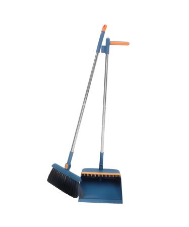 Beaupretty 1 Set Long Handle Cleaning Broom House Cleaning Tool Floor Cleaning Tool Standing Upright Dust Pan Home Broom Dustpan Home Cleaning Dustpan Office Brush Stainless Steel Single