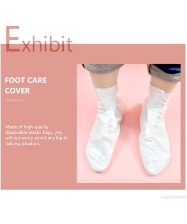 Minkissy 50pcs Disposable Plastic Shoe Covers - Foot Care Pedicure & Spa Thermotherapy Protection - Buy Online on GoSupps.com