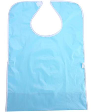 Eating Bib Clothes Protector Comfortable 2 Colors Optional Portable Waterproof Home Care Elderly Eat out for Older Adult(Light Blue) - Buy Online on GoSupps.com