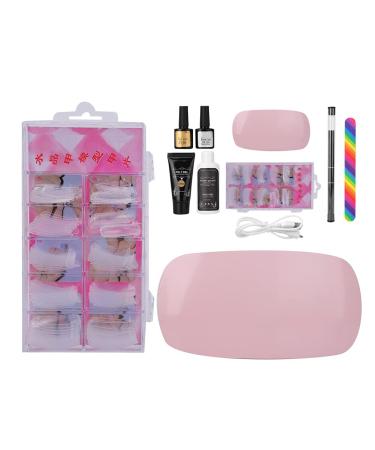 8PC Nail Art Tools Set - Manicure Extension Kit with Mini Dryer & Adhesive - Perfect for Professional Nails - Buy Online on GoSupps.com