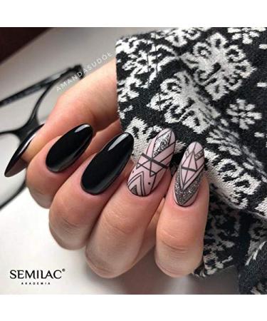 Semilac UV Nail Polish 300 Perfect Black - 7ml Super Cover | International Shipping Available - Buy Online on GoSupps.com