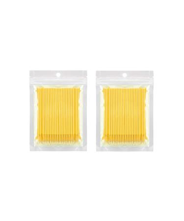 Takuza 200 Pieces Disposable Eyelash Brushes - Yellow Makeup Applicators for Eyelash Extensions & Lifting Accessories - Buy Online on GoSupps.com