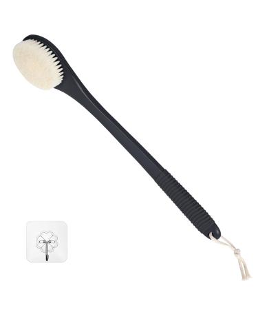 Back brush shower back brush for showering for seniors shower brush back bath brush with long handle black