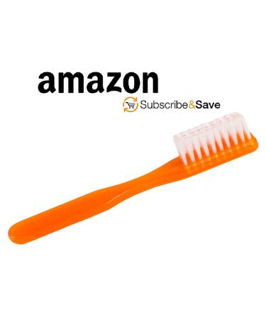 Dukal Orange Toothbrushes 144 Pack - Short Handle, Soft Bristles, Rounded Tips, Ideal for Sensitive Enamel - Individually Packaged - Buy Online on GoSupps.com