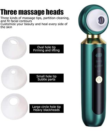OuLi Store- Visual Electric Blackhead Remover Vacuum Deep cleaning 50 times magnification 3 Suction Heads USB plug (White+ Wrinkle remover instrument) - Buy Online on GoSupps.com