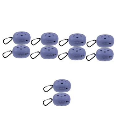 FRCOLOR 10 Pcs Beauty Egg Storage Box Powder Puff Holder Silicone Makeup Puff Holder Makeup Puff Storage Holder Makeup Puff Case Sponge Storage Case Travel Purple 1 Count (Pack of 1) Purplex5pcs