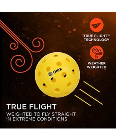 Onix Pure 2 Outdoor Pickleball Balls - Yellow 6-Pack | Optimized for Superior Performance - Buy Online on GoSupps.com