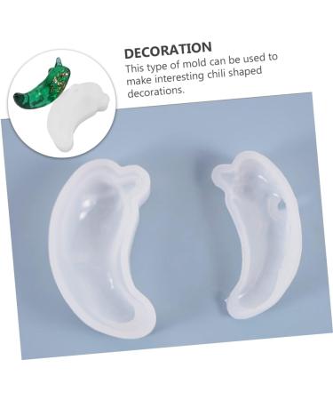 STOBOK 2 Pcs Green Pepper Mold Toilet Diy Resin Casting Chili 3d Crystal Tray White Whitex2pcs 8.5X3.8X1.7CMx2pcs - Buy Online on GoSupps.com