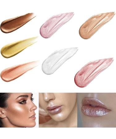 2 Pack High Gloss Waterproof Body Luminizer - Champagne Gold Glitter Face Shimmer Makeup Bronzer - Buy Online on GoSupps.com