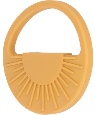Garosa Baby Silicone Teether Toy - Easy to Hold Semi Circular Sun Teething Toy - Infant Molar Teether for Soothing Teething Discomfort - Yellow - Buy Online on GoSupps.com
