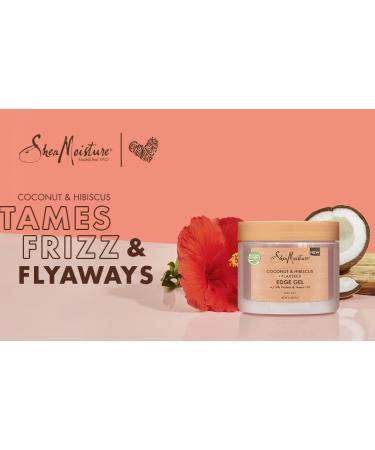 SheaMoisture Flaxseed Edge Control Gel 3.5 oz - Coconut & Hibiscus | Paraben-Free Curly Hair Product - Buy Online on GoSupps.com