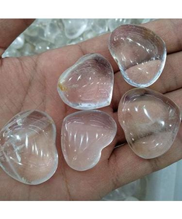 Natural Crystal Rough 5 Pieces Natural Clear White Heart Quartz Crystal Reiki Stones - Buy Online on GoSupps.com