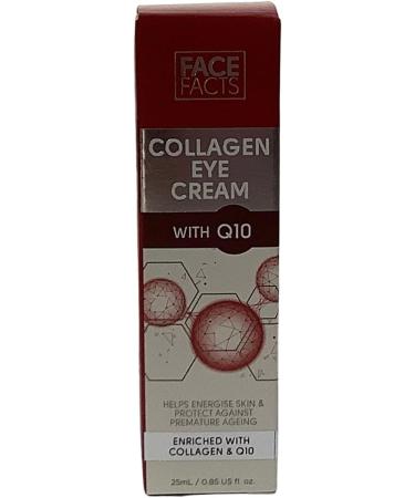Face Facts Collagen & Q10 Eye Cream | Ubiquinone (Q10) + Vitamin E + Collagen | 25ml - Buy Online on GoSupps.com